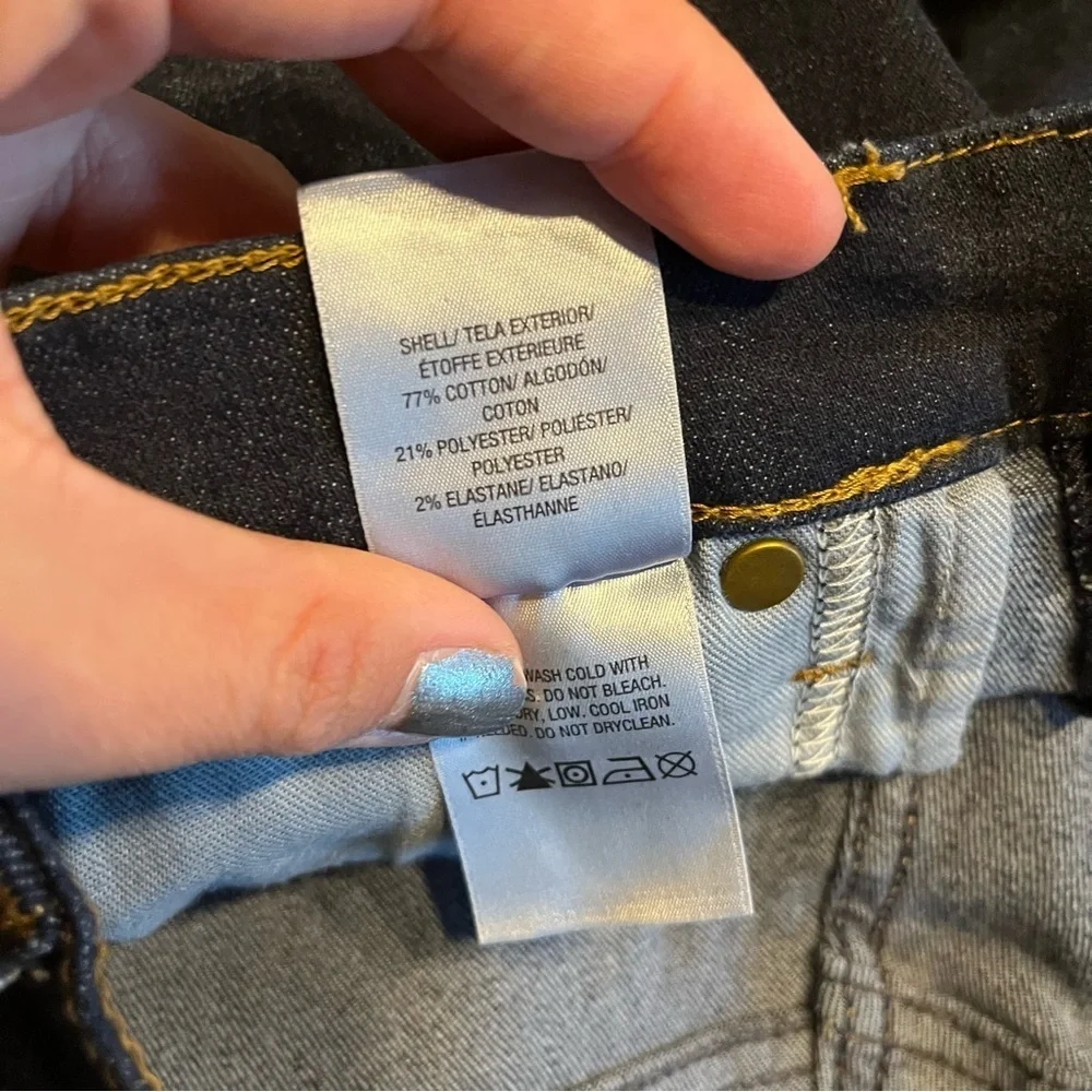 HUDSON Barbara Super Skinny Dark Wash Distressed Jeans Size 27